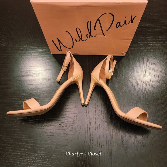 Wild Pair‎ Bethie Open-Toe Nude Minimalist Capsule Heels 10M NWB - Picture 7 of 15